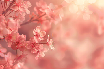 Obraz premium Cherry blossom in April. Soft pink springtime background
