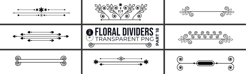 Line dividers. Decorative swirl text separators, vintage divider, Ornament divider collection, Wedding invitation card background with golden line art flower and botanical leaves Organic shapes, 