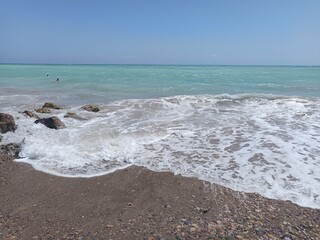 waves on the beach