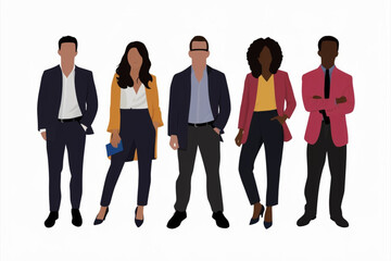 Obraz premium group of office people in different poses, professionals team