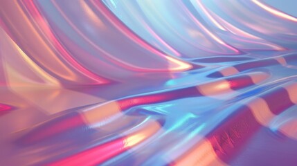 Glossy, fluid-like surface with vibrant pastel colors, featuring a mix of pink, blue, and purple hues. The smooth, wavy texture creates a dynamic, flowing effect.