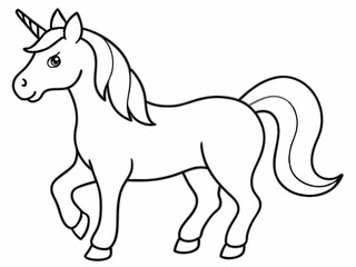 Line art of unicorn. Unicorn coloring page 