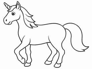 Line art of unicorn. Unicorn coloring page 