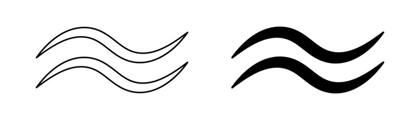 outline silhouette approximately equals sign set