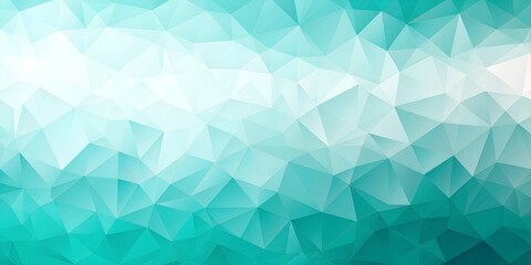 Refreshing aqua mint and white geometric shapes on a cool abstract background AI Generative