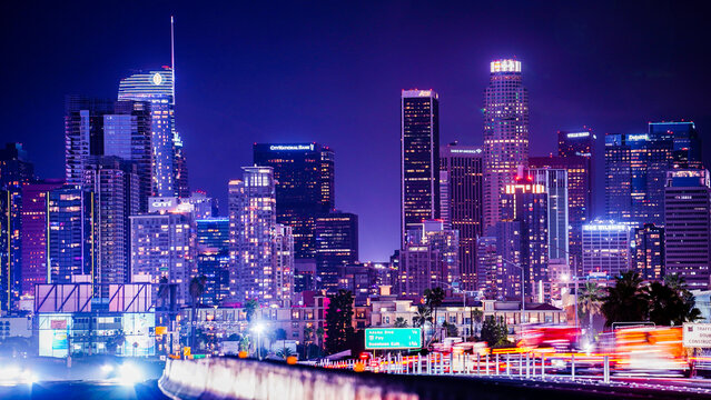 Los Angeles Skyline At Night