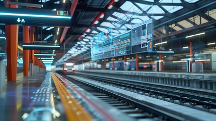 Virtual Reality Journey A Futuristic Train Station with AR Navigation System