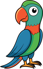 a cute and beautiful parrot bird macaw vector art flat design and background illustrations