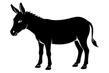 Donkey silhouette vector illustration 
