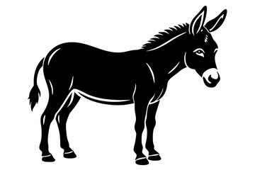 Donkey silhouette vector illustration 