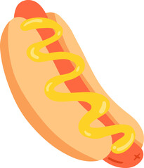 Obraz premium Hand drawn doodle vector illustration of Hotdog | Culinary food poster menu book template Icon