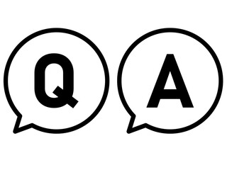 Q＆Aのモノクロアイコン