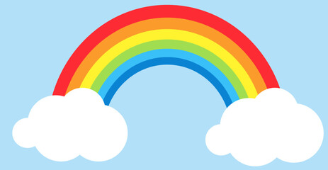 Paper rainbow element cute weather clipart