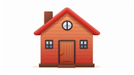 A clear icon of an exterior house, showcasing a simple yet effective design for easy recognition in vector format.
