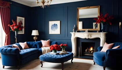 Photo interior modern design room 3d illustration