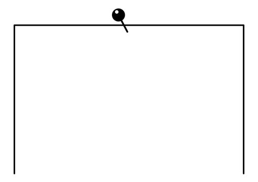 recommend clip art: 黒の画鋲で留めてある紙風フレーム