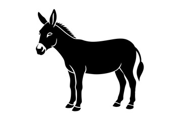Donkey silhouette vector illustration 