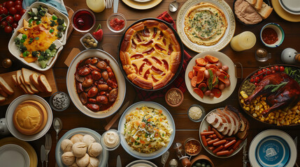 
Amazing usa dishes. Traditional dishes typical of the country. Super realistic image. Taken with a Nikon 500 camera