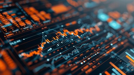 Obraz premium Comprehensive Market Performance Report with Graphs, Charts, and Data Analysis for Financial Analysis