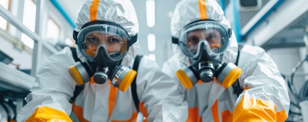 Industrial Safety Inspections: Workers in Protective Gear Examining Machinery at a Coal-Fired Power Station