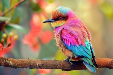 Obraz premium A colorful bird, HD, photo with generative ai