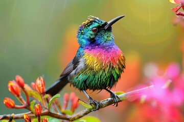 Fototapeta premium A colorful bird, HD, photo with generative ai