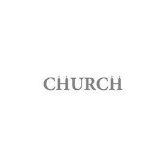 Church word icon isolated on white background