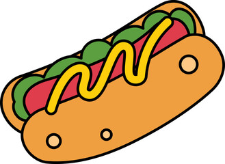 Hotdog Oktoberfest Illustration