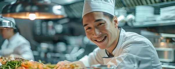 Sous chef assisting in the kitchen