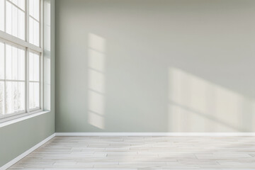 Fototapeta premium Elegant interiors composition with minimal furniture and natural window lighting. Interiors design luxury image.