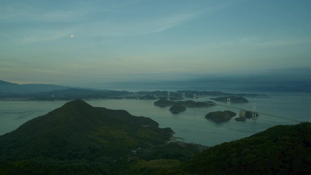 Island scenary early morning, In Setouchi Japan