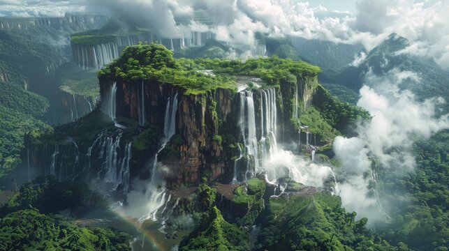 Salto Angel (Angel Falls, Venezuela): The worldhighest uninterrupted waterfall, located in Canaima National Park, offers a dramatic drop from a tabletop mountain, surrounded by lush rainforest