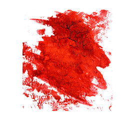 Realistic blood isolated on white background. Drops of blood and splashes