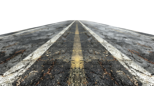 Road isolated on transparent background PNG, design elements.