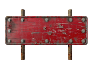 Isolated Red Street Sign PNG, Crisp and clear street sign image on a transparent background
