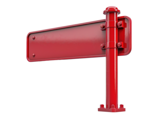 Red Street Sign PNG, Isolated high quality image on transparent background