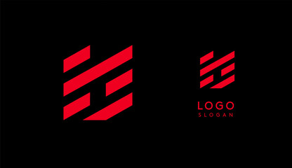 Fototapeta premium Abstract red geometric letter B with parallel lines. Stripes modern logotype concept, futuristic design for an innovative company, minimalist sporty and technological power style. Vector illustration