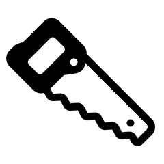 Hand Saw Glyph Icon. Single icon, glyph vector icon