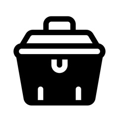 Toolbox Glyph Icon. Single icon, glyph vector icon