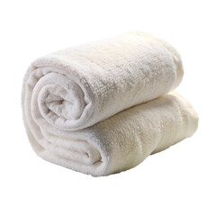 towel cotton bathroom white spa cloth isolated  on a white background
