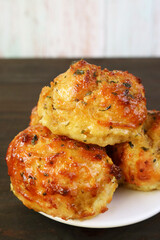 Closeup of Pile of Delectable Garlic and Herb Biscuit