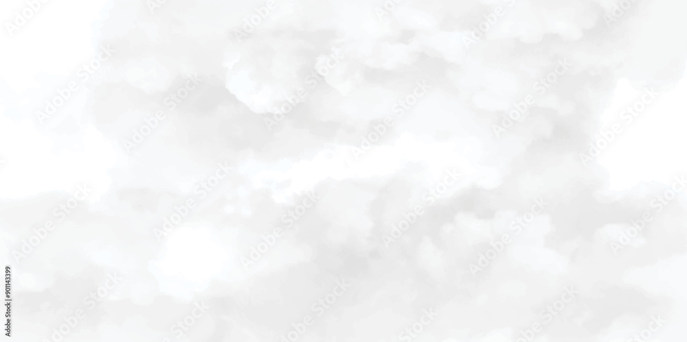 Wall mural watercolor sky texture with white clouds and white sky vector. the summer heaven is colorful clearin