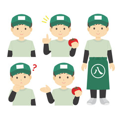 八百屋さんのイラスト