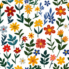 Colorful flowers background