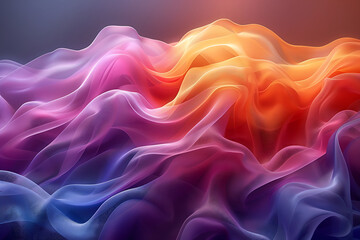 Obraz premium Abstract premium wave background social media template ,Abstract Unique Colorful Background or Wallpaper ,Colourful silk waves, abstract curves, 