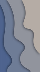 Abstract paper cut shape wave background