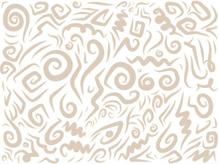 Cute hand drawn doodle art with dark lines filling the paper. Creative abstract vector illustration suitable for wallpaper, drawing books, covers. Isolated on white background
