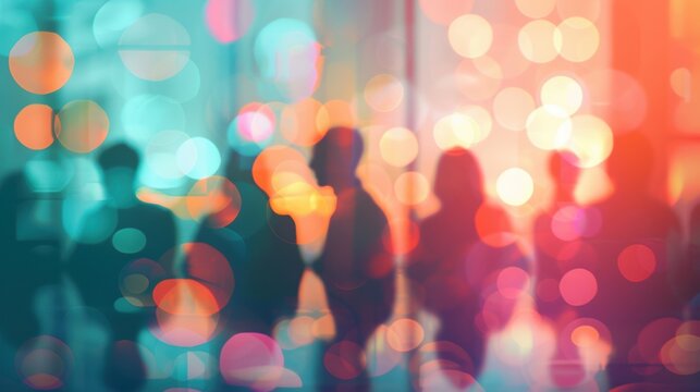 Participants collaborate enthusiastically in a virtual study group with a colorful abstract backdrop