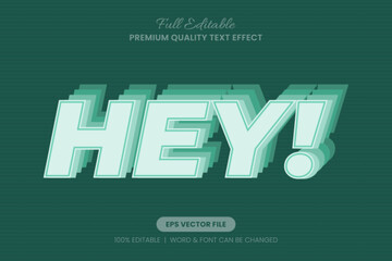 Hey Stacked Editable Text Effect, Font Graphic Style