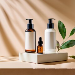 Pump Bottle & Serum Cosmetic Display